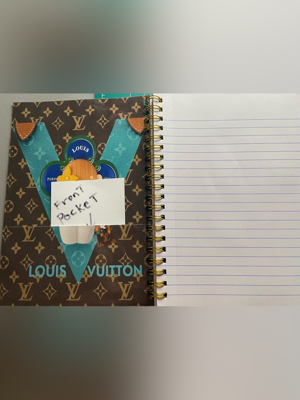 Reserved 🚫Turquoise Handmade 5X7 Notebook - Picture 5 of 8